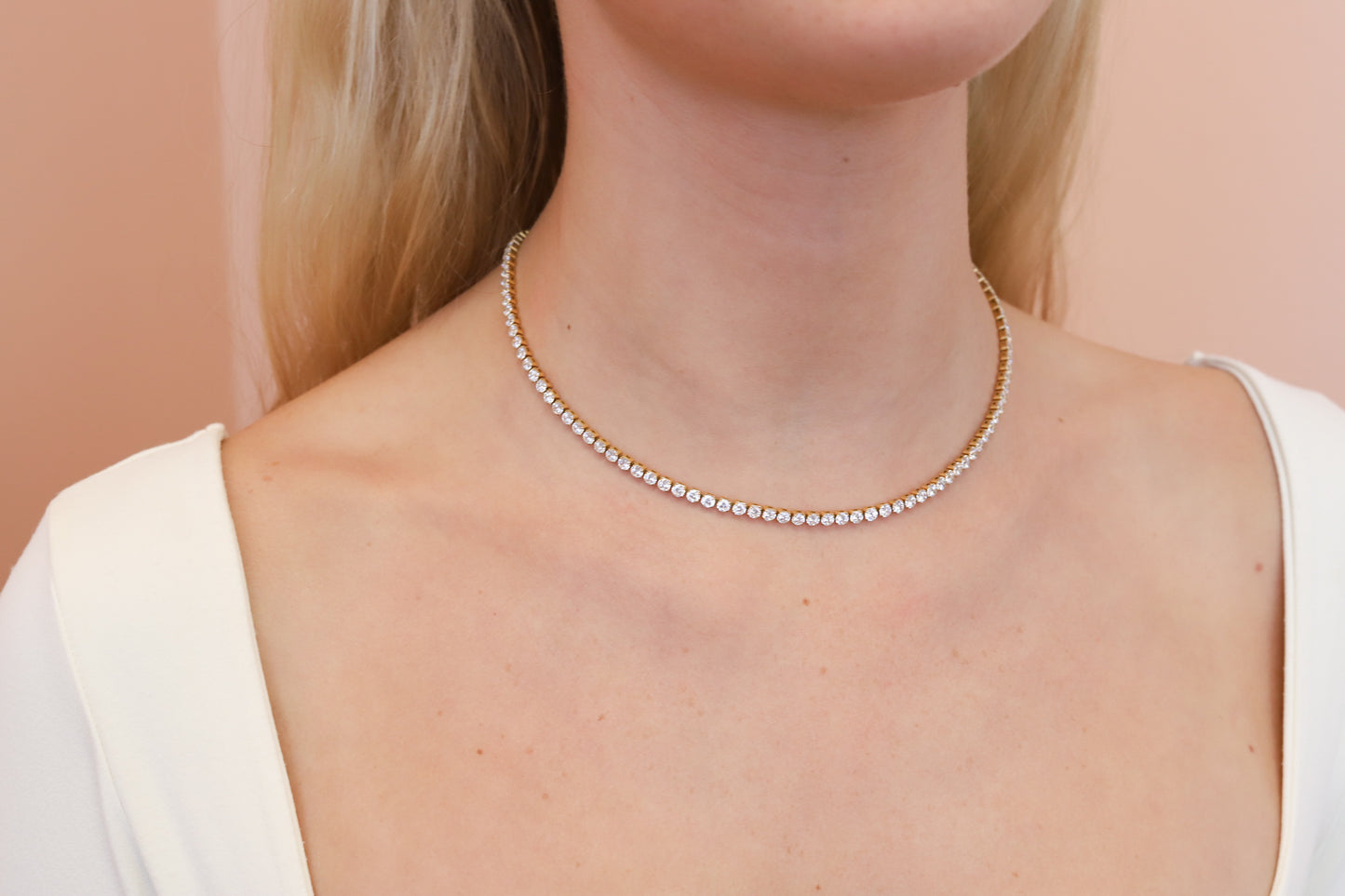 Tennis Necklace Stainless Steel