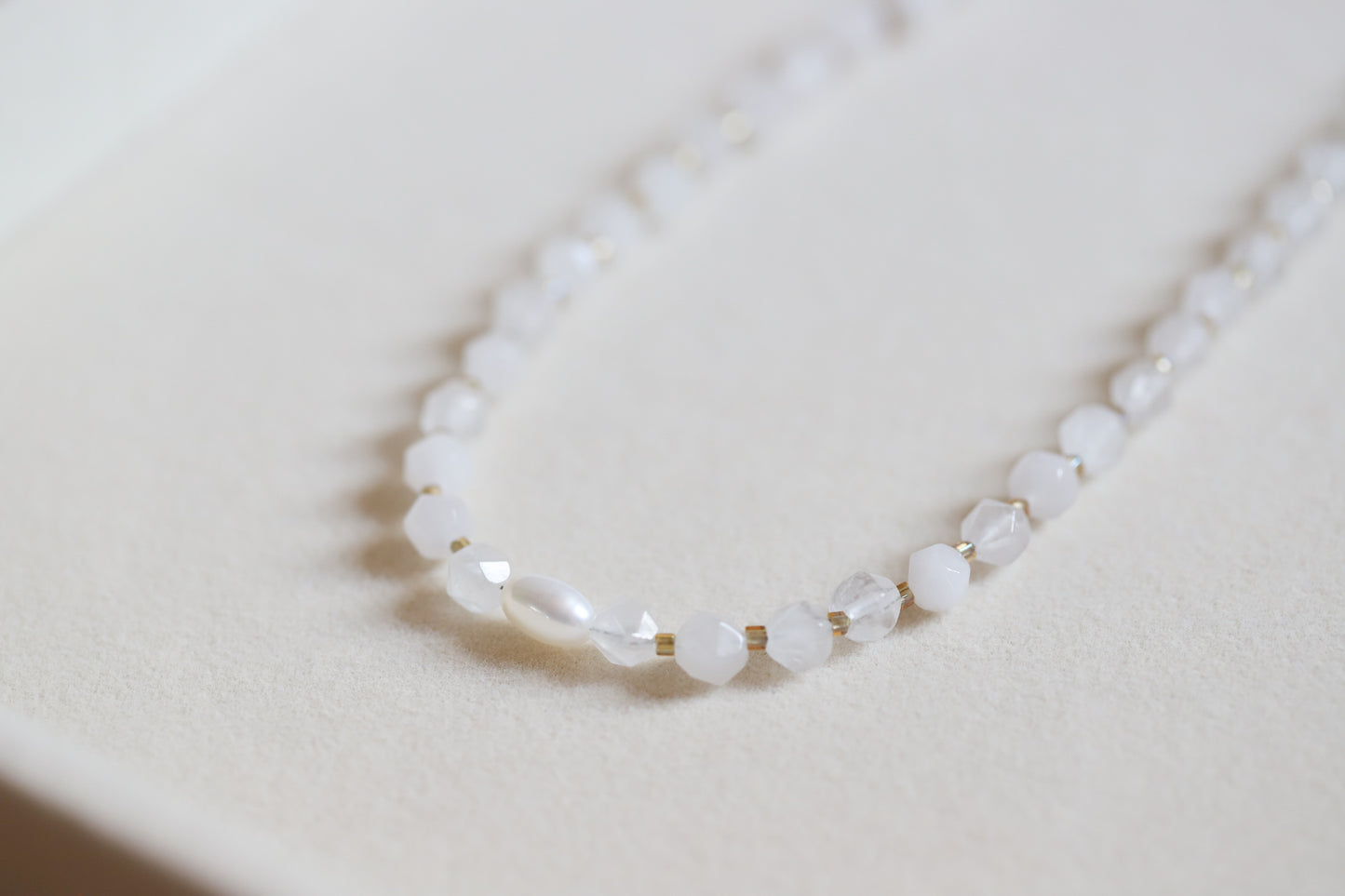 Pearl Snap Beaded Necklace