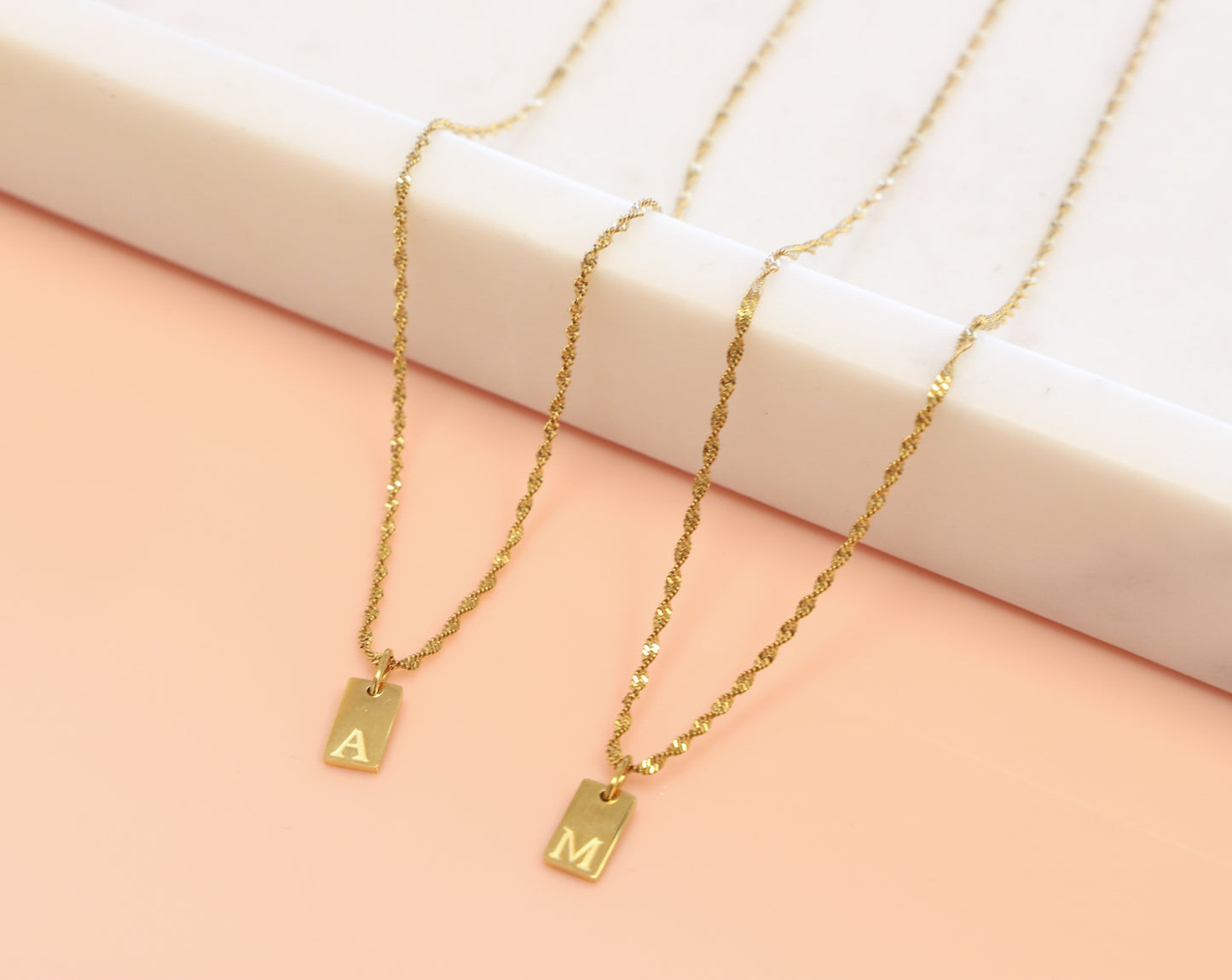 Customizable Letter Pendant 16-18” Necklace