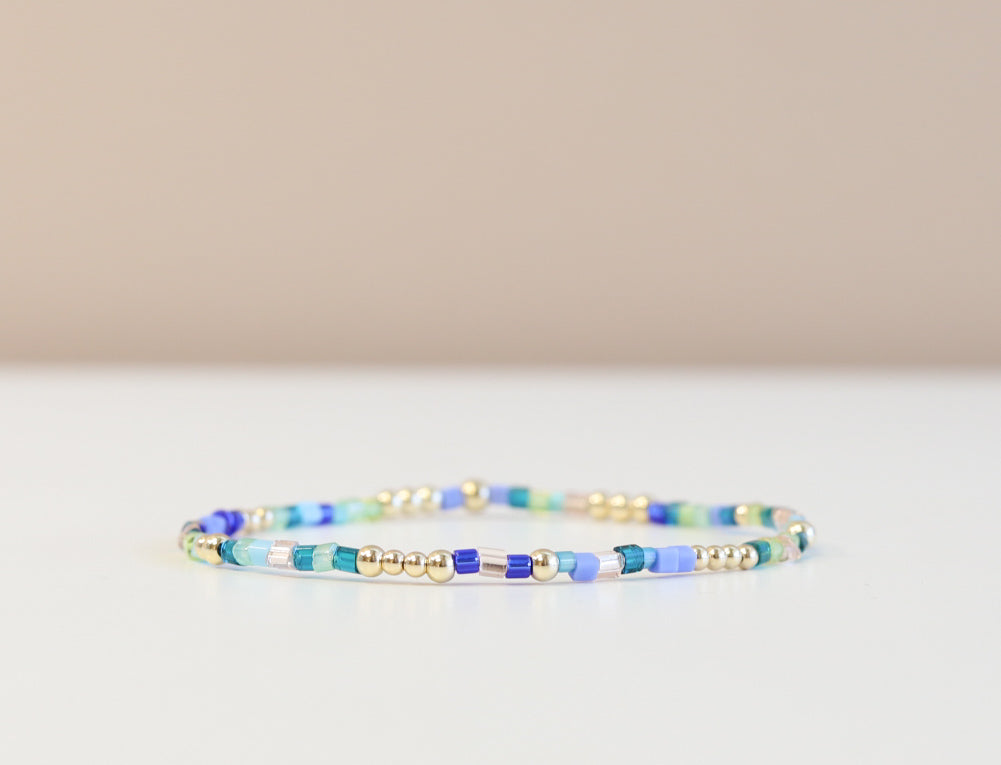 Bahama Breeze Glass Bead Bracelet