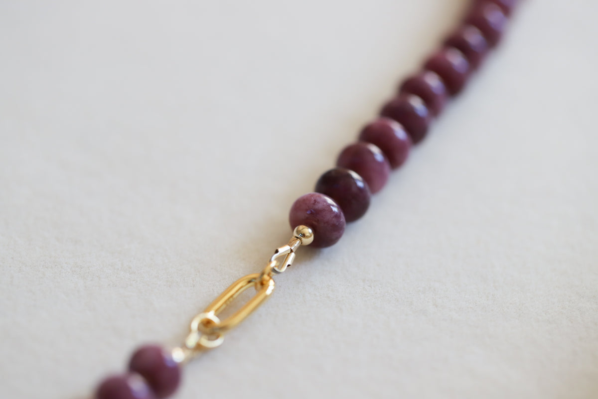 Plum Puddin’ Beaded Necklace