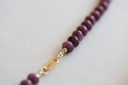 Plum Puddin’ Beaded Necklace