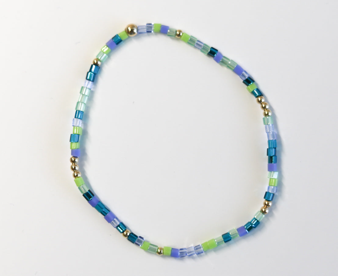 Lagoon Lover Glass Bead Bracelet