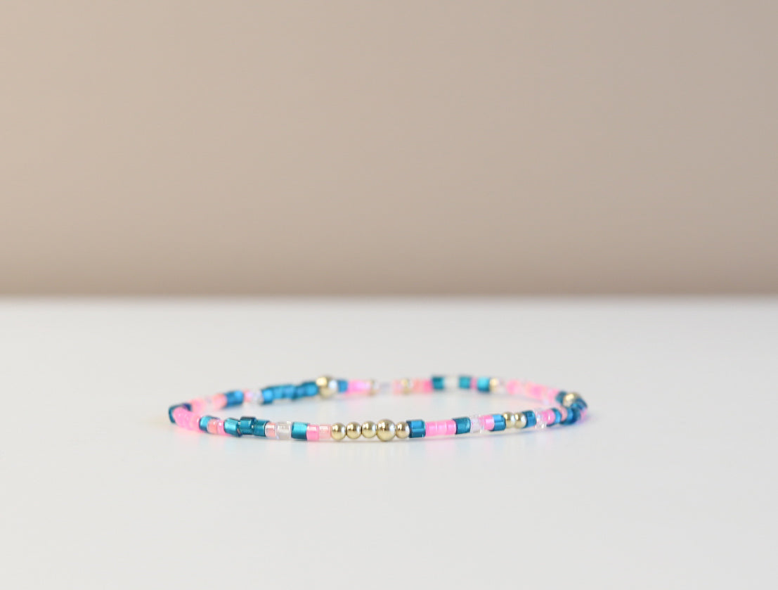 Candyland Glass Bead Bracelet