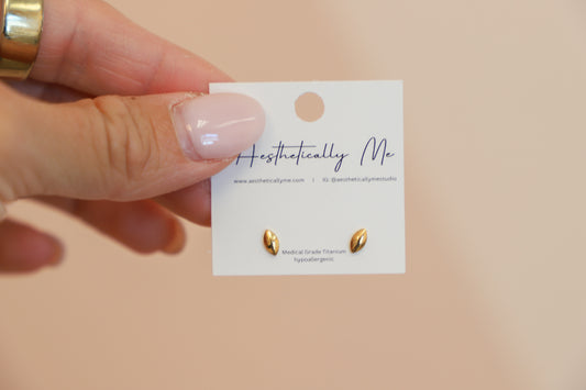 Golden Leaf Sleeper Studs