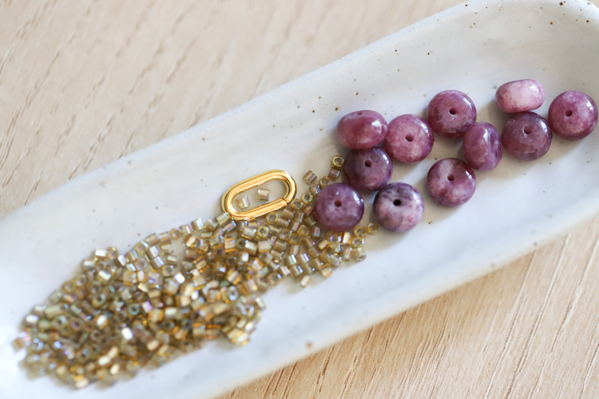 Plum Puddin’ Beaded Necklace