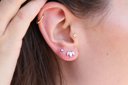 Triple Marquise Sleeper Studs