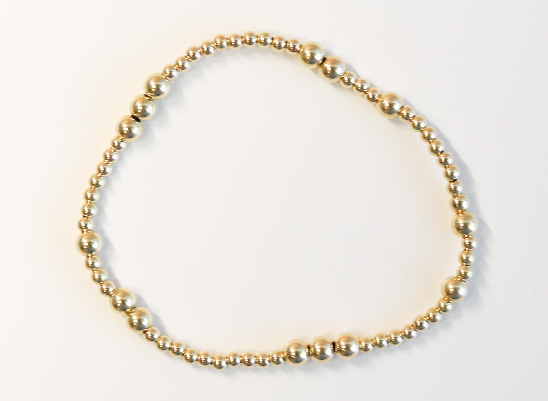 3,2,1 Go! 14k gold-filled Bead Bracelet