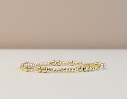 3,2,1 Go! 14k gold-filled Bead Bracelet