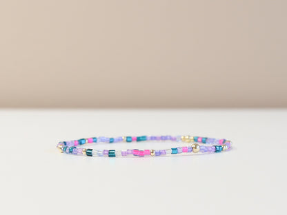 Aurora Bliss Glass Bead Bracelet