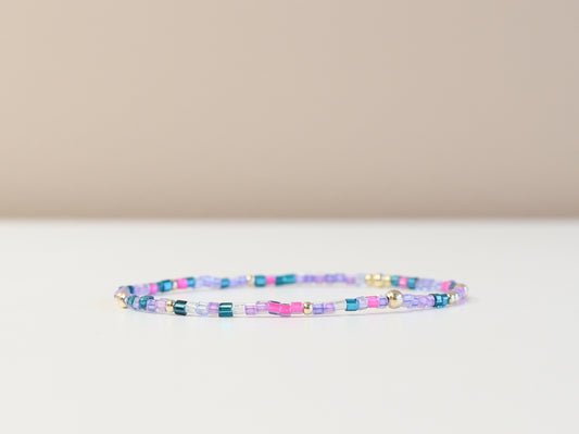 Aurora Bliss Glass Bead Bracelet