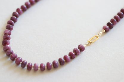Plum Puddin’ Beaded Necklace