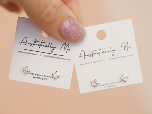 Square Crystal Studs