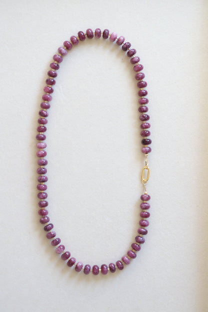 Plum Puddin’ Beaded Necklace