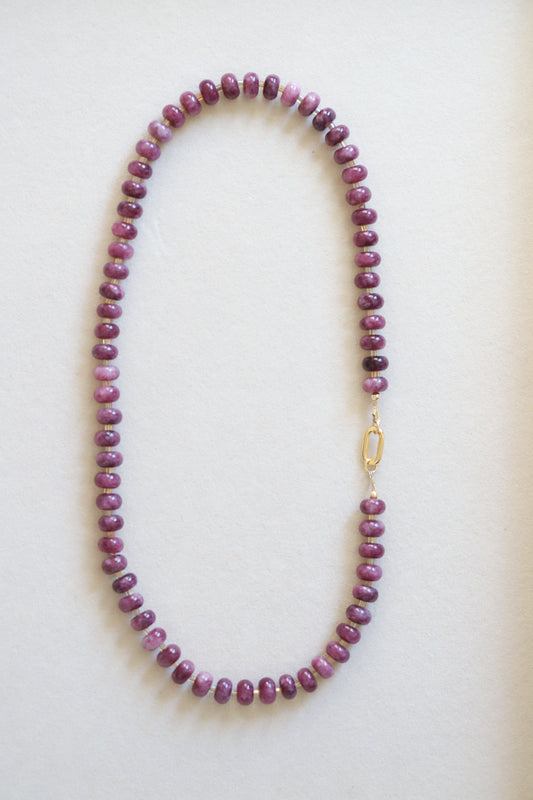 Plum Puddin’ Beaded Necklace