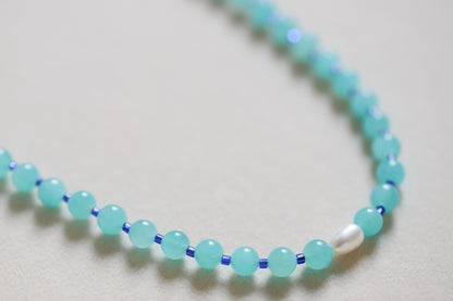 Blue Eyed Girl Beaded Necklace