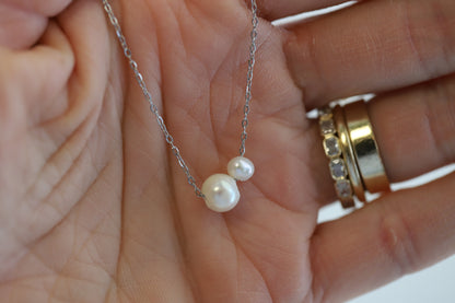 Double Pearl Necklace