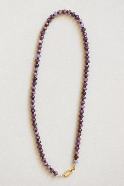 Mini Plum Puddin’ Beaded Necklace