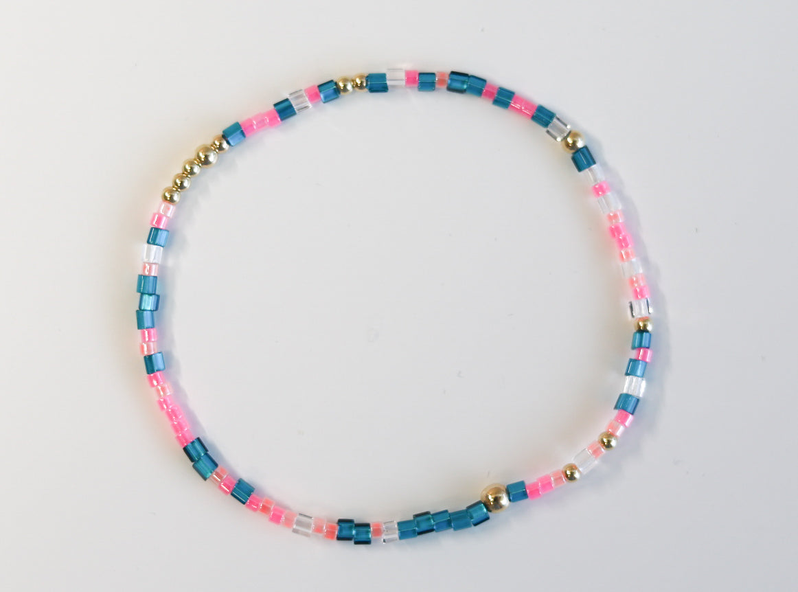 Candyland Glass Bead Bracelet