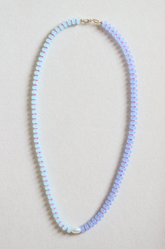 Half Past Blue Beaded Necklace
