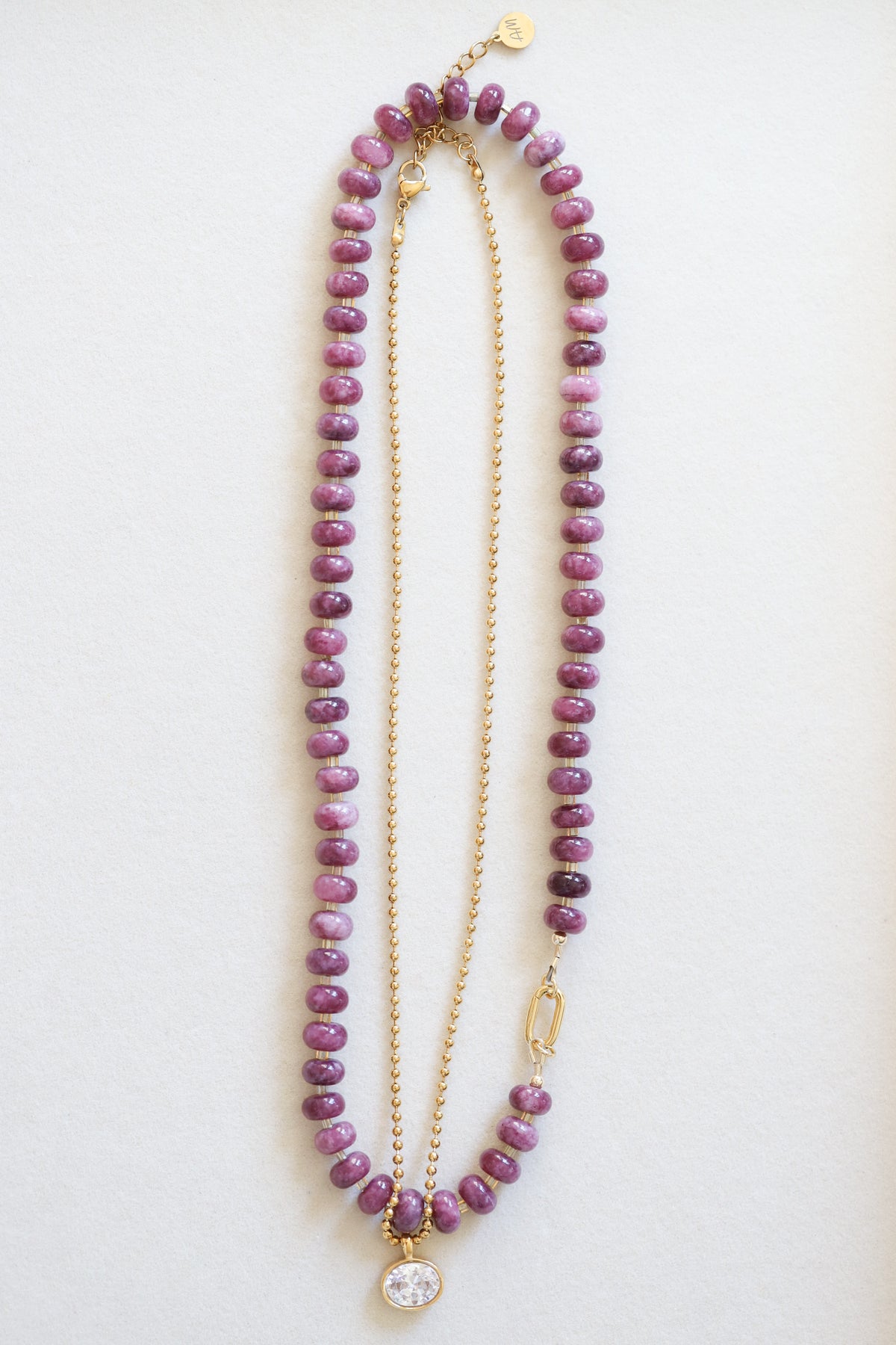 Plum Puddin’ Beaded Necklace