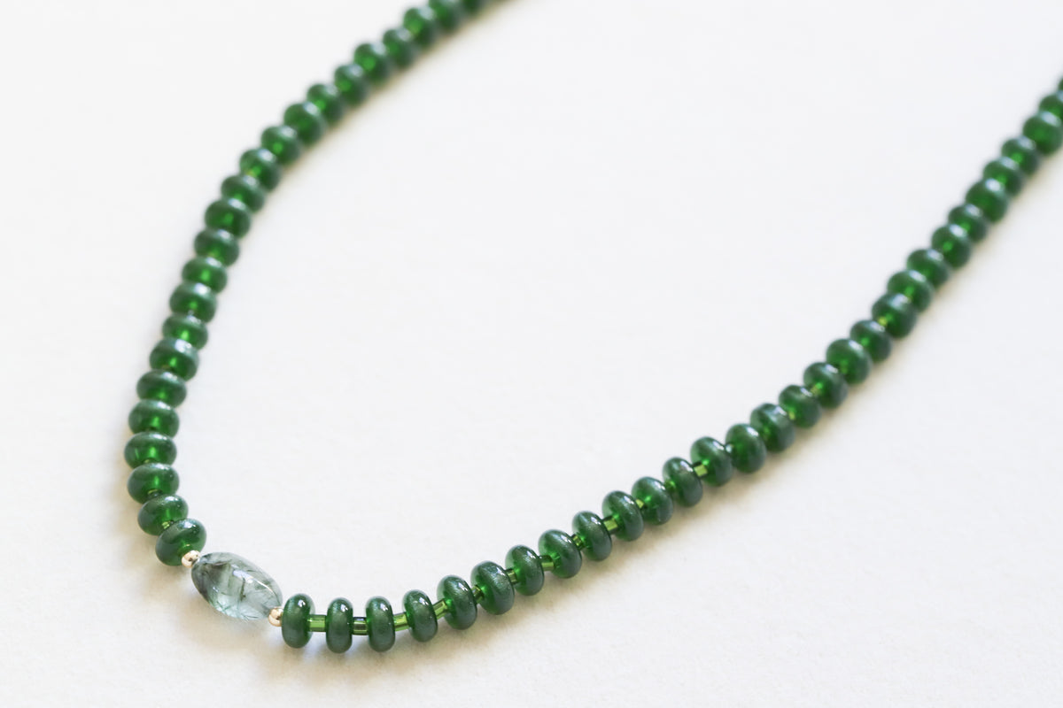 Mossy Little Thing Beaded Necklace