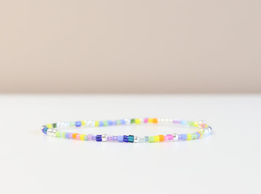 Confetti Cheer Glass Bead Bracelet