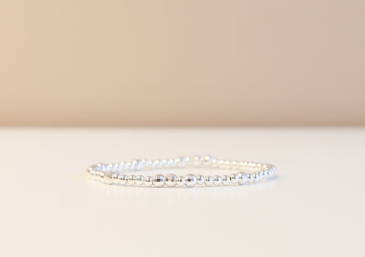 Mirrorball Sterling Silver Bead Bracelet